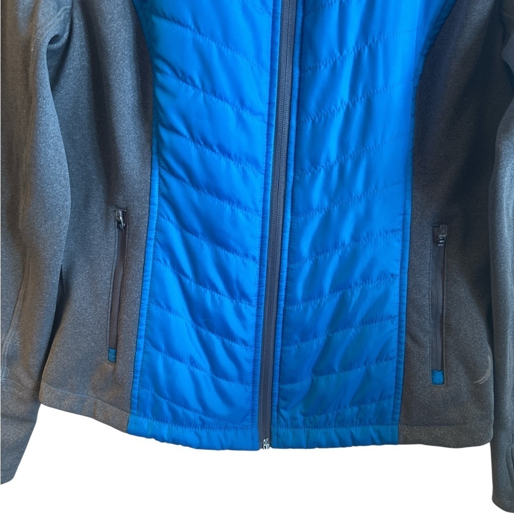 Exertek Jacket Size PL Blue Gray Full Front Zipper Stand Collar Lightweight - Picture 3 of 13